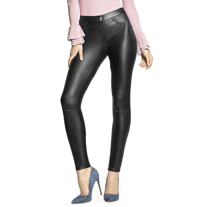 Hue leatherette 2025 faux leather leggings