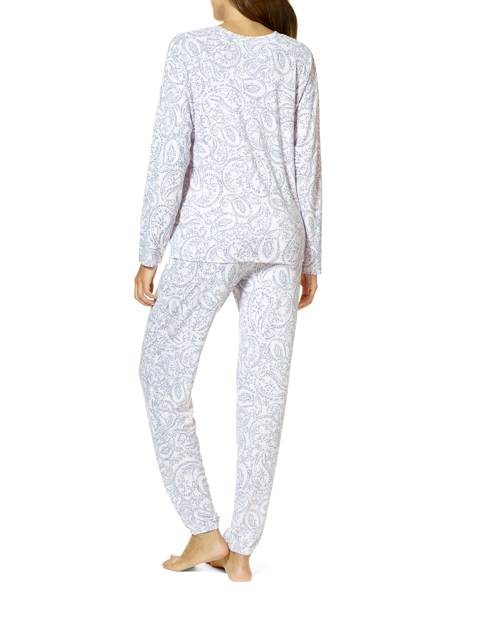 Lavender Fog Long Sleeve Jogger PJ Set | HUENewYork.ca