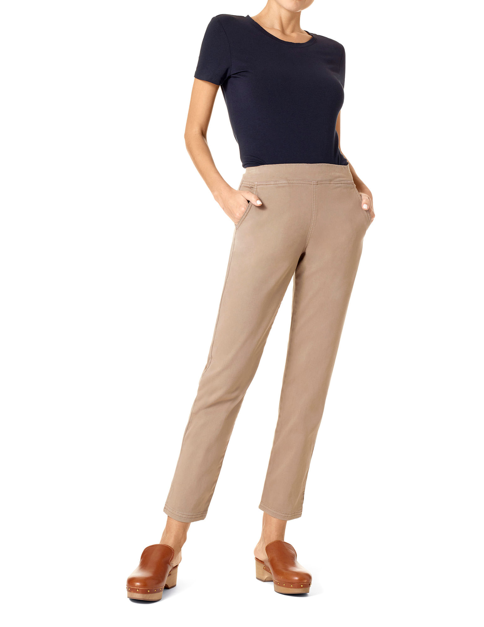 Soft Trouser Leggings with Functional Front Pockets | HUENewYork.ca