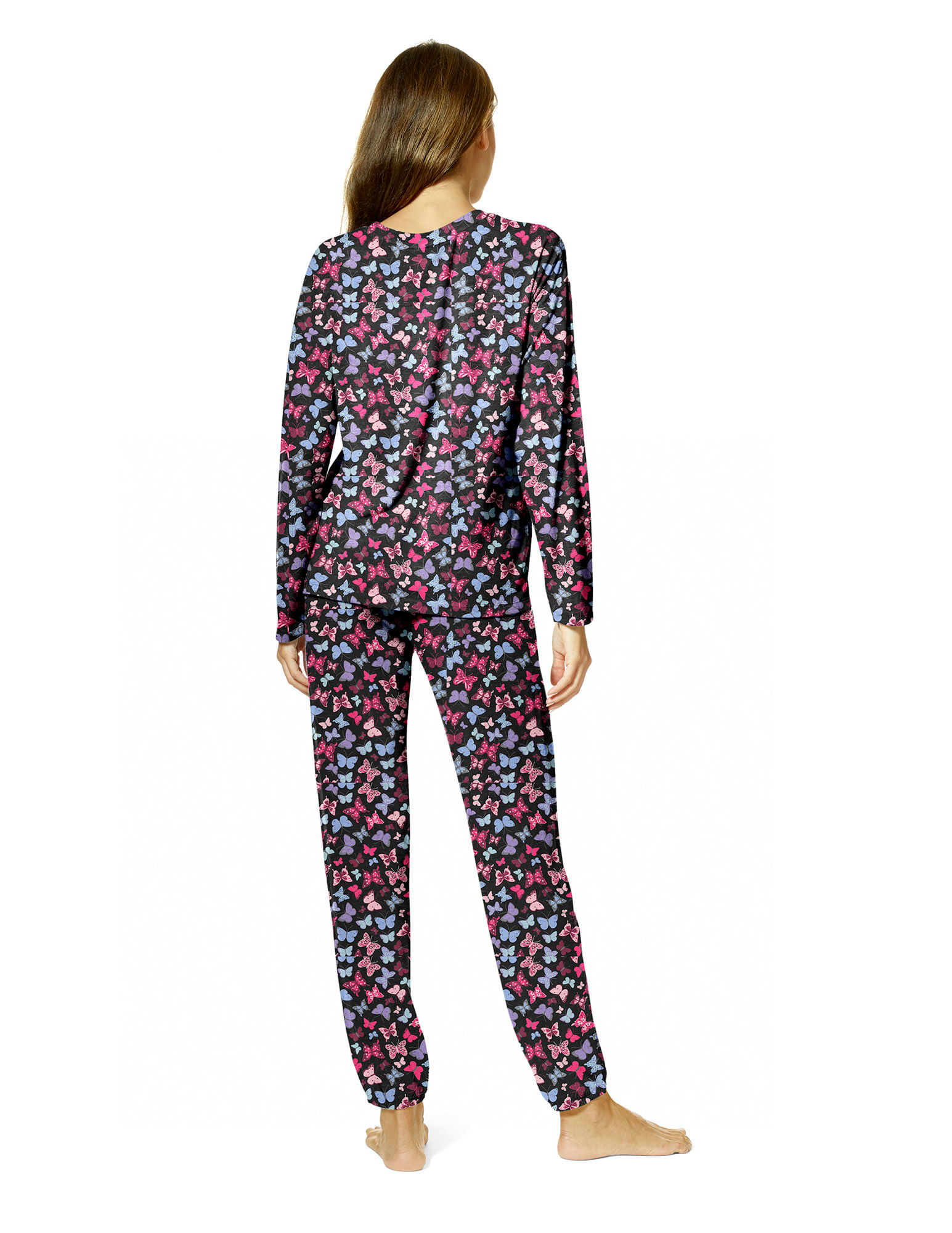 Butterfly Long Sleeve Jogger PJ Set | HUENewYork.ca