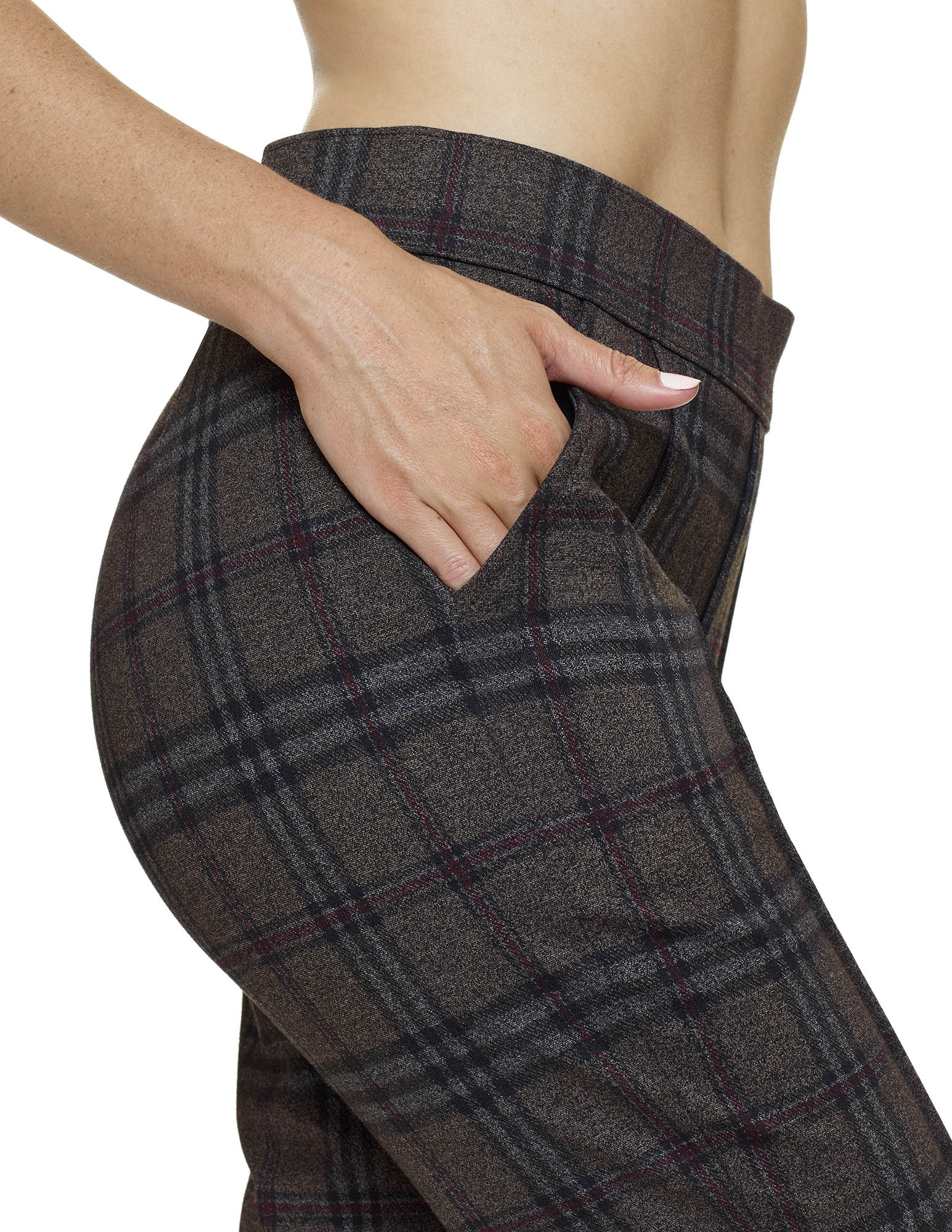 Tartan Plaid Pull-On Pants
