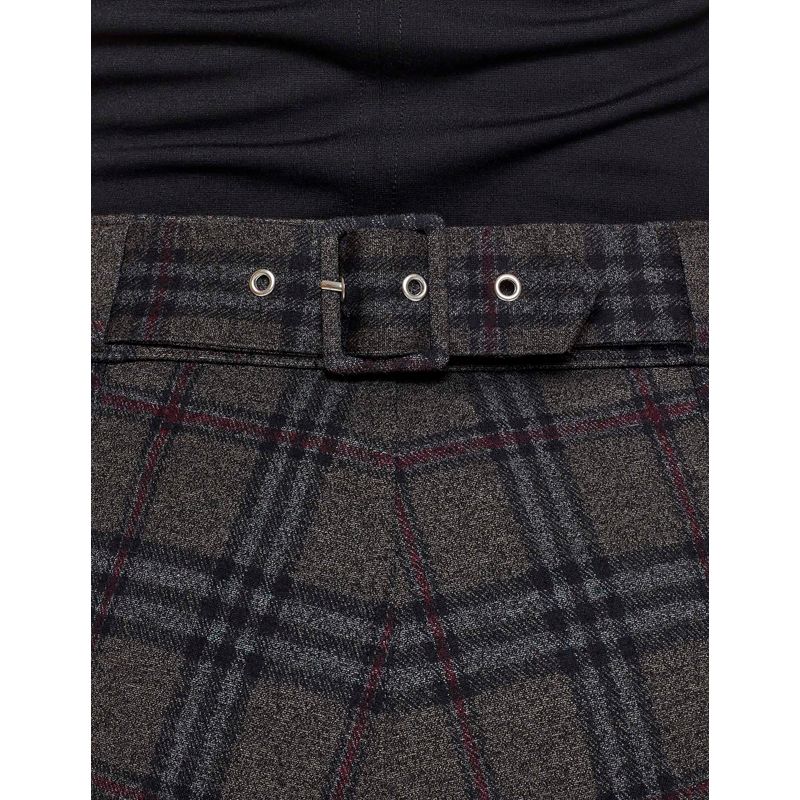 Plaid Pull-On Trouser